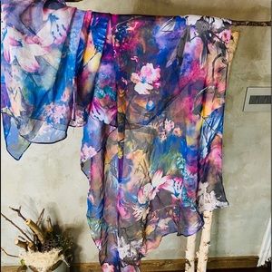 Gorgeous silk chiffon shawl rectangular scarves